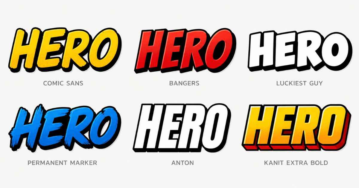 Free Fonts for Comic Title Cards