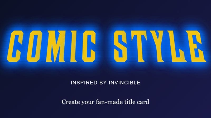 Invincible Neon Glow Title Card