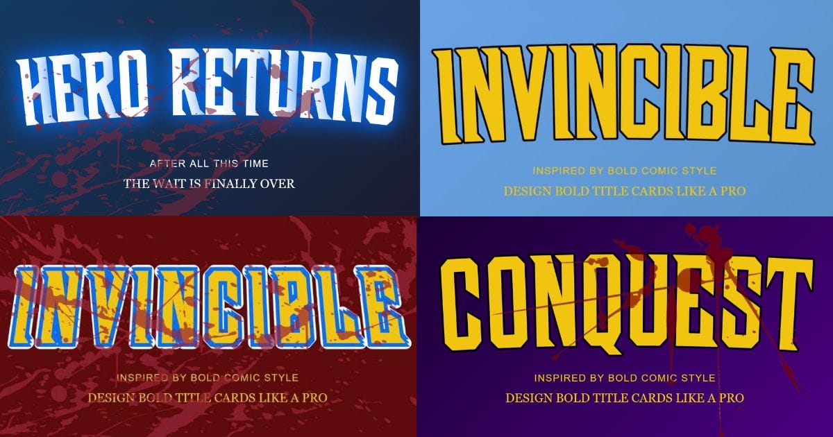 Invincible Title Card Ideas