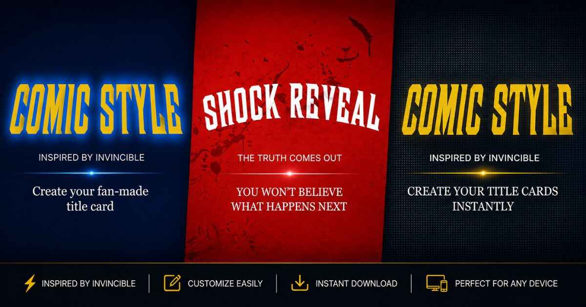 Invincible Title Card Styles