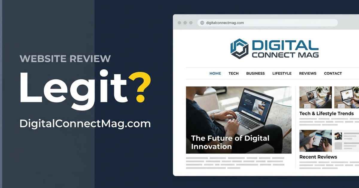 Screenshot of the DigitalConnectMag.com homepage header and menu