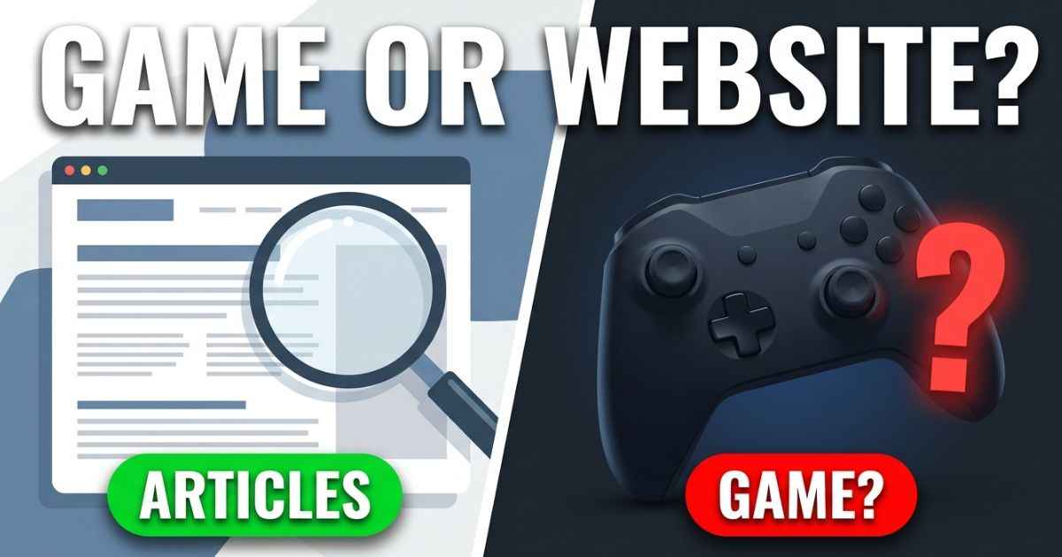 RevolverTech Gaming shown as a website article page beside a game controller with a question mark